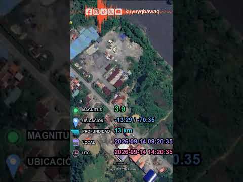 🌍SISMO REPORTADO - IGP🌍 #M3.9 #Sismo #Carabaya #Puno #Lechemayo #LechemayoGrande #Carmen