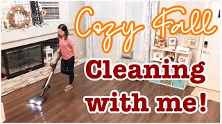 COZY FALL CLEAN WITH ME 2021 // WORKING MOM CLEANING ROUTINE // SPEED CLEANING MOTIVATION