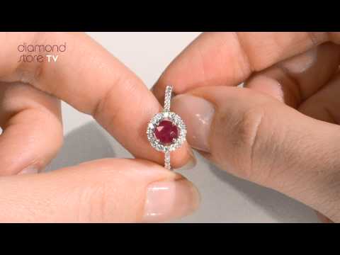 UT39-TY - Ella Ring With A Stunning Centre Ruby Surrounded By Diamonds