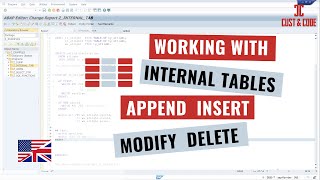 Working with Internal Tables in SAP ABAP - Append, Insert, Modify and Delete [english]