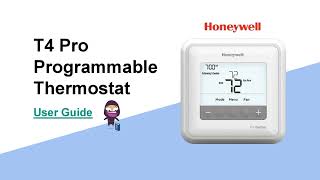 Honeywell T4 Pro Programmable Thermostat User Guide | TH4110U2005 Manual
