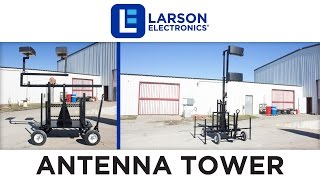 Crank Up Mini Antenna Tower - Wheeled Cart Base - 7'-12' Light Mast - Mount Antennas and Amplifiers