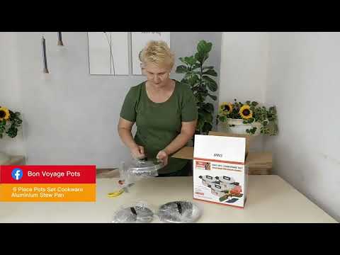 Bon Voyage 6 Piece Pots Set Cookware Aluminium Pots Set