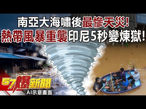 南亞大海嘯後最慘天災！罕見熱帶風暴重襲…印尼5秒變人間煉獄！-江中博 巫嘉芬 徐俊相《57爆新聞》20251201-3【ENG SUB】