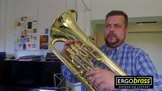 ERGObrass euphonium support with telescopic extension