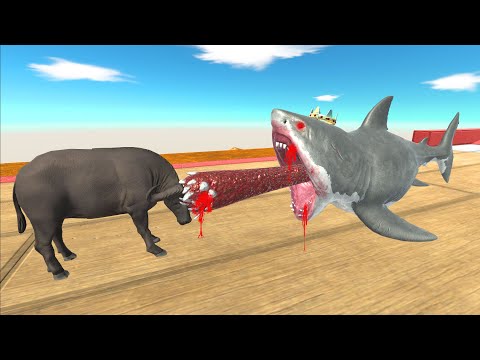 Mutant Megalodon Death Run - Animal Revolt Battle Simulator