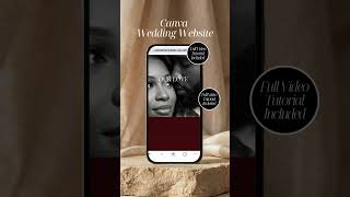 Photobooth Canva Wedding Website Template | Old Money Burgundy Aesthetic