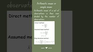 Arithmetic mean or simple mean | Measures of central tendency | Basic Statistics | Statistics