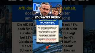 AfD dominiert Sachsen-Anhalt und setzt CDU vor der Wahl unter Druck! #