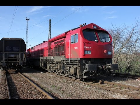 Messzug 720 301 u. Red Tiger 250 008 im Vorharz  -  06 02 2016