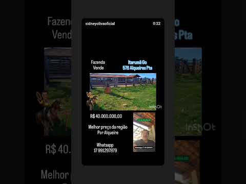 Fazenda Vende Itarumã Go 576 Alqueires Pta Pecuária