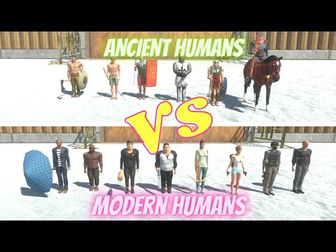 ANCIENT HUMANS vs MODERN HUMANS - ANIMAL REVOLT BATTLE SIMULATOR ✅ ARBS