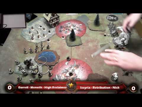 Warmachine MK3 Retribution (Issyria) Vs. Menoth (High Reclaimer)
