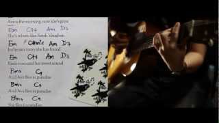 Amy Winehouse October Song Acoustic Instrumental Version Chord Tutorial by My Amy Winehouse Tribute