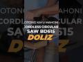 Potong kayu mahoni dengan sangat mudah menggunakaan Cordless Circular Saw Doliz BD615 #potongkayu