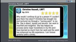 preview picture of video 'Christine Hassell, LMFT Aptos Wonderful Five Star Review by Jane'
