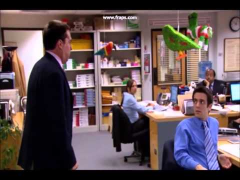 Andy from office punches the wall