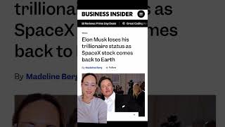 Elon Musk no longer a trillionare #Ai #elonmusk #spacex #breakingnews #news