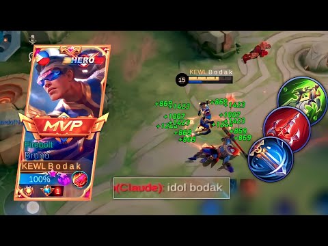 GREAT EPIC COMEBACK!!! | BRUNO BEST BUILD AND EMBLEM - MLBB