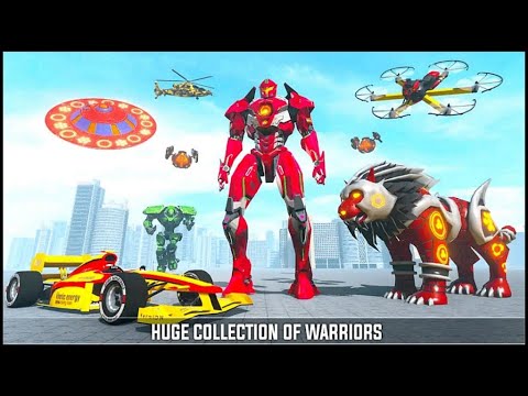 Multi Robot Transforming Games 2021: Lion Robot Helicopter Fights - Android Gameplay