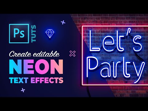 Create Editable NEON Text Effects in Photoshop