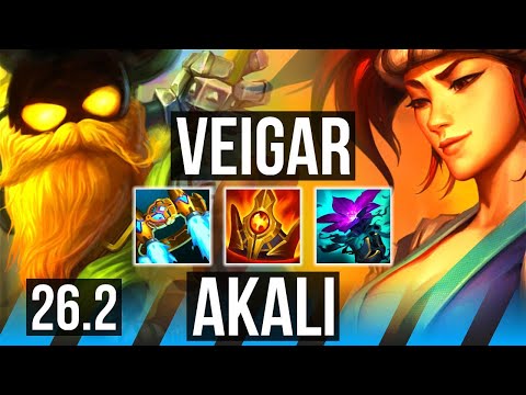 VEIGAR vs AKALI (MID) | Good KDA: 15/2/12 | EUW Grandmaster | 26.2