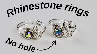 Adjustable Spiral Wire Sew-On Rhinestone Ring Tutorial