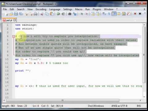 Perl Beginner Tutorial #Interpolation #Range operator - Part 3