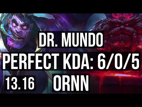 MUNDO vs ORNN (TOP) | 6/0/5, Rank 5 Mundo, Dominating | EUW Challenger | 13.16