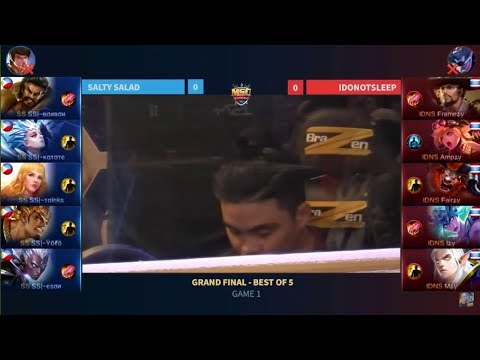 MSC GRAND FINAL GAME 1 - SALTY SALAD VS. IDONOTSLEEP - Permainan Cepat IDONOTSLEEP