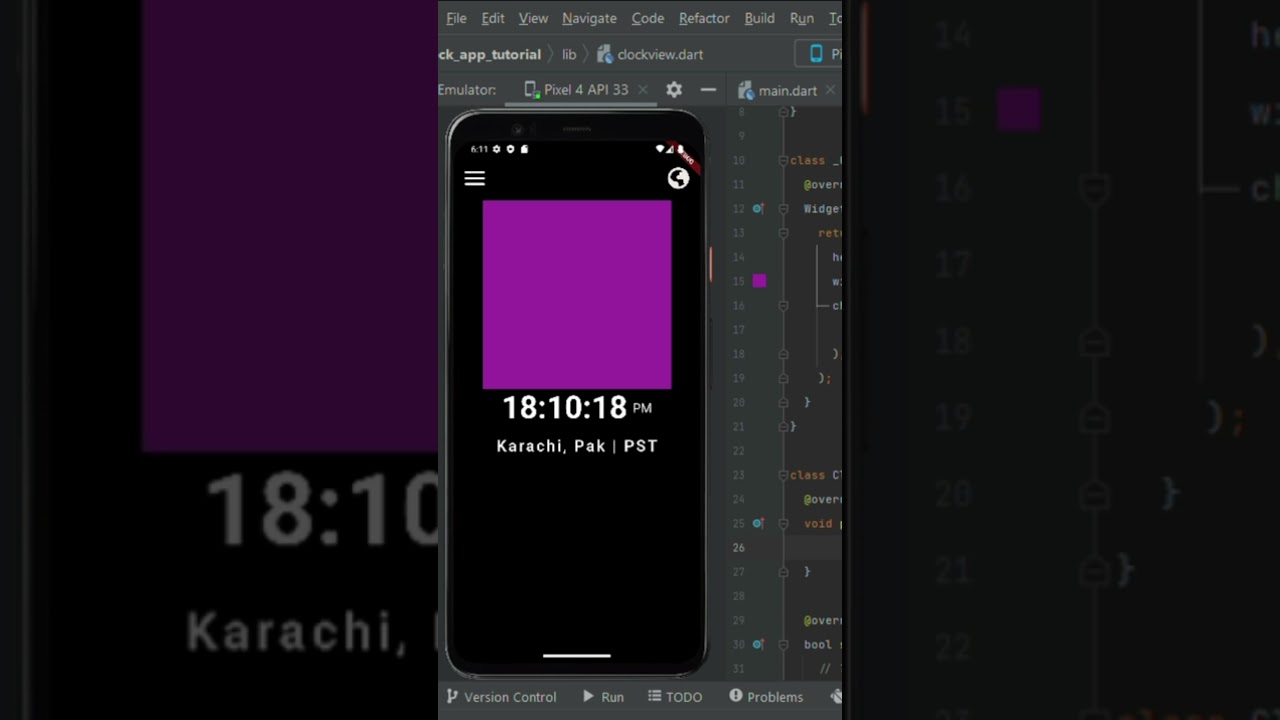 Clock Application #shorts #flutter