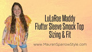 LuLaRoe Maddy Sizing Review | Fit & feel of this flutter sleeve smock top, especially for plus-size!