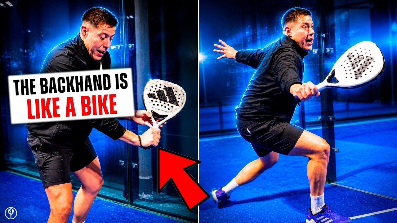 Backhand glass wall exit: body rotation and spacing