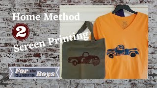 Screen Printing Home Method | Trendy DIY Fashion Make to Sell | For The Boys Oct 2020