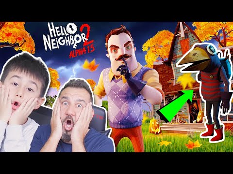 HELLO NEIGHBOR KAZIM USTA KARGA OLDU BİZİ KOVALADI! | HELLO NEIGHBOR 2 ALPHA 1.5 OYNUYORUZ