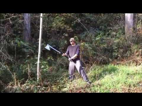 Big titanium plate battle axe