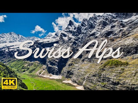 Swiss Alps 4K - An aerial short journey accompanied by LoFi Music