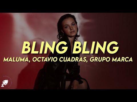 Maluma, Octavio Cuadras, Grupo Marca Registrada - BLING BLING (Letra/Lyrics)