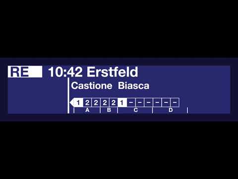 annuncio FFS TTS / SBB TTS Ansage - Einfahrt des RE nach Erstfeld - 6 Wagen sind geschlossen