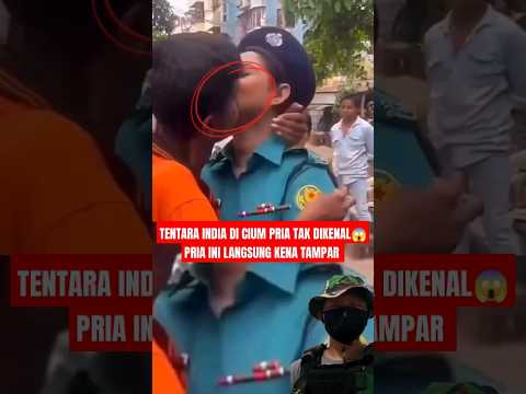 INDIAN MAN IN LOVE WITH BEAUTIFUL SOLDIER 😱 #tniindonesia #tni #latestnews #tnistrong #police #tni
