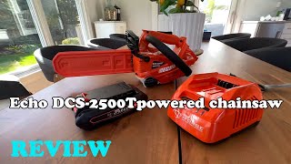 Echo DCS-2500T battery-powered chainsaw REVIEW