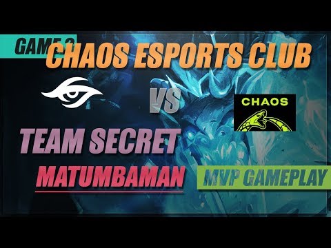 MATUMBAMAN MVP Gameplay | Team Secret vs Chaos Esports Club | Game 2