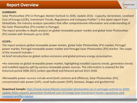 Solar Photovoltaic (PV) Market Report in Portugal: 2016 Edition