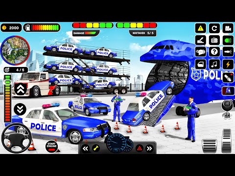 Transporting Police Vehicles in Cargo Plane - Police Car Transporter 2024 - Android Gameplay