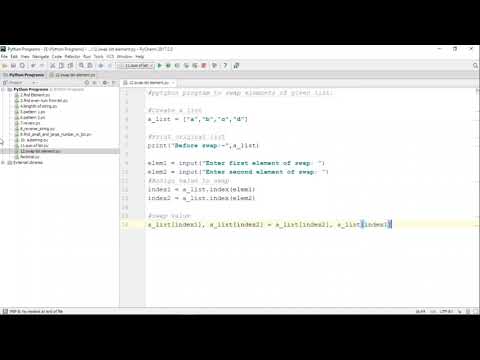 Swapping elements in list Python Programming