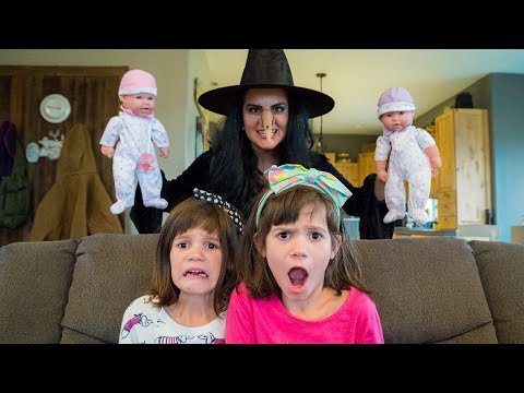 Wicked Witch STEALS princess BABIES from Twins Kate & Lilly!!