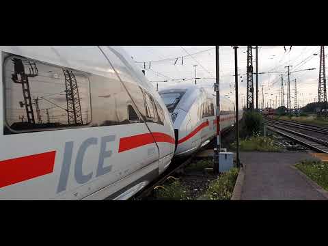 Einfahrt Doppel ICE-4 in Dortmund Hbf auf Gleis 8