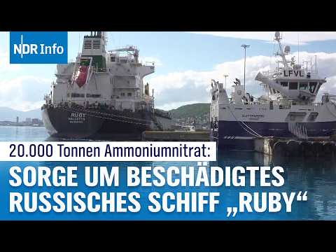 Sorge um russischen Frachter "Ruby": Schiff mit explosiver Ladung auf dem Weg nach Malta | NDR Info