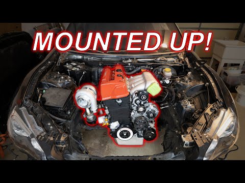 K24 Swap BRZ Part14 - Engine is FINALLY Mounted!