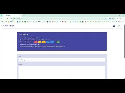 SkillSwap A Peer to Peer Skill Exchange Platform in Django Python
